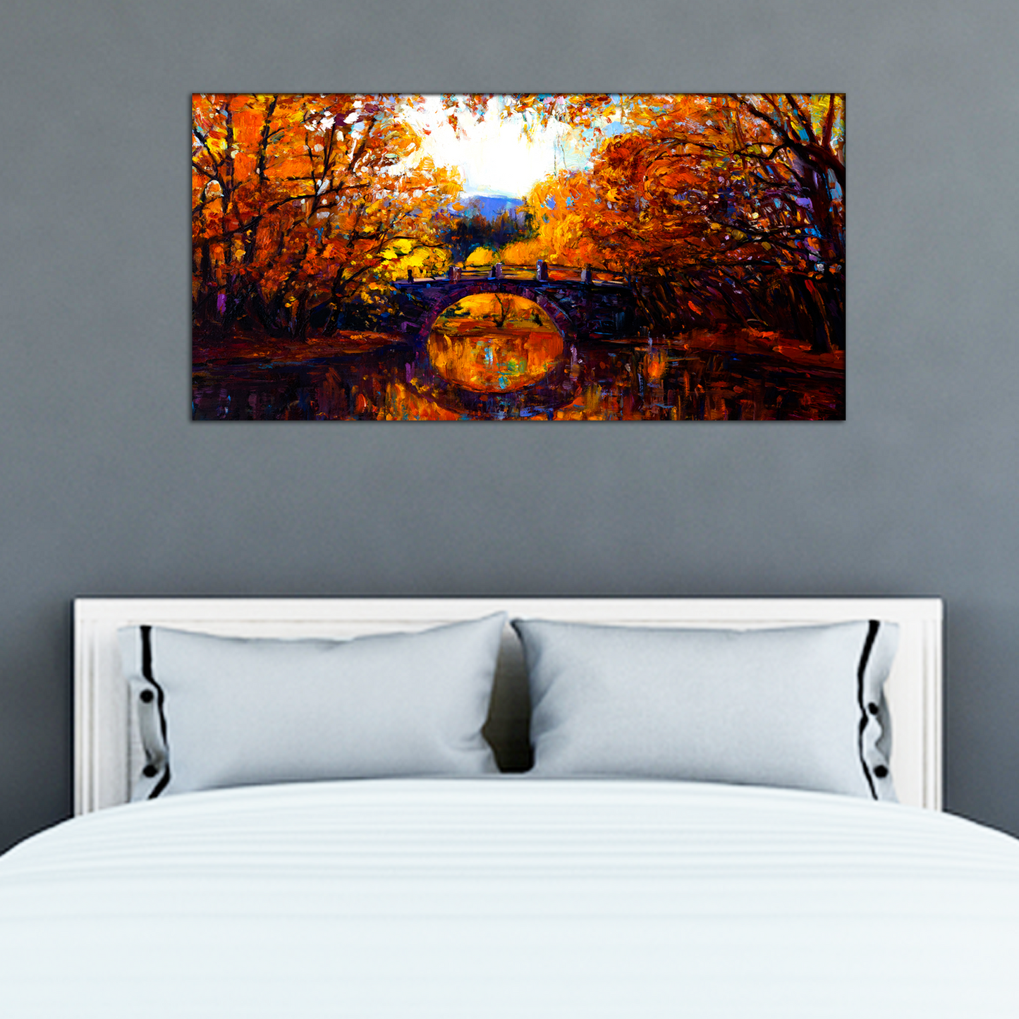 Bridge Modern Art Canvas Print Wall Painting