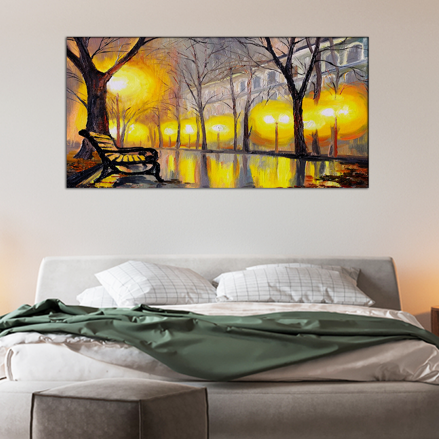 Abstract Autumn Street Canvas Print Wall Painting