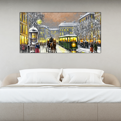 Modern Art Street Canvas Print Wall Painting