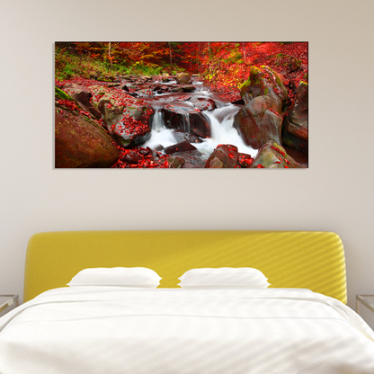 Waterfall and Stone Canvas Print Wall Painting