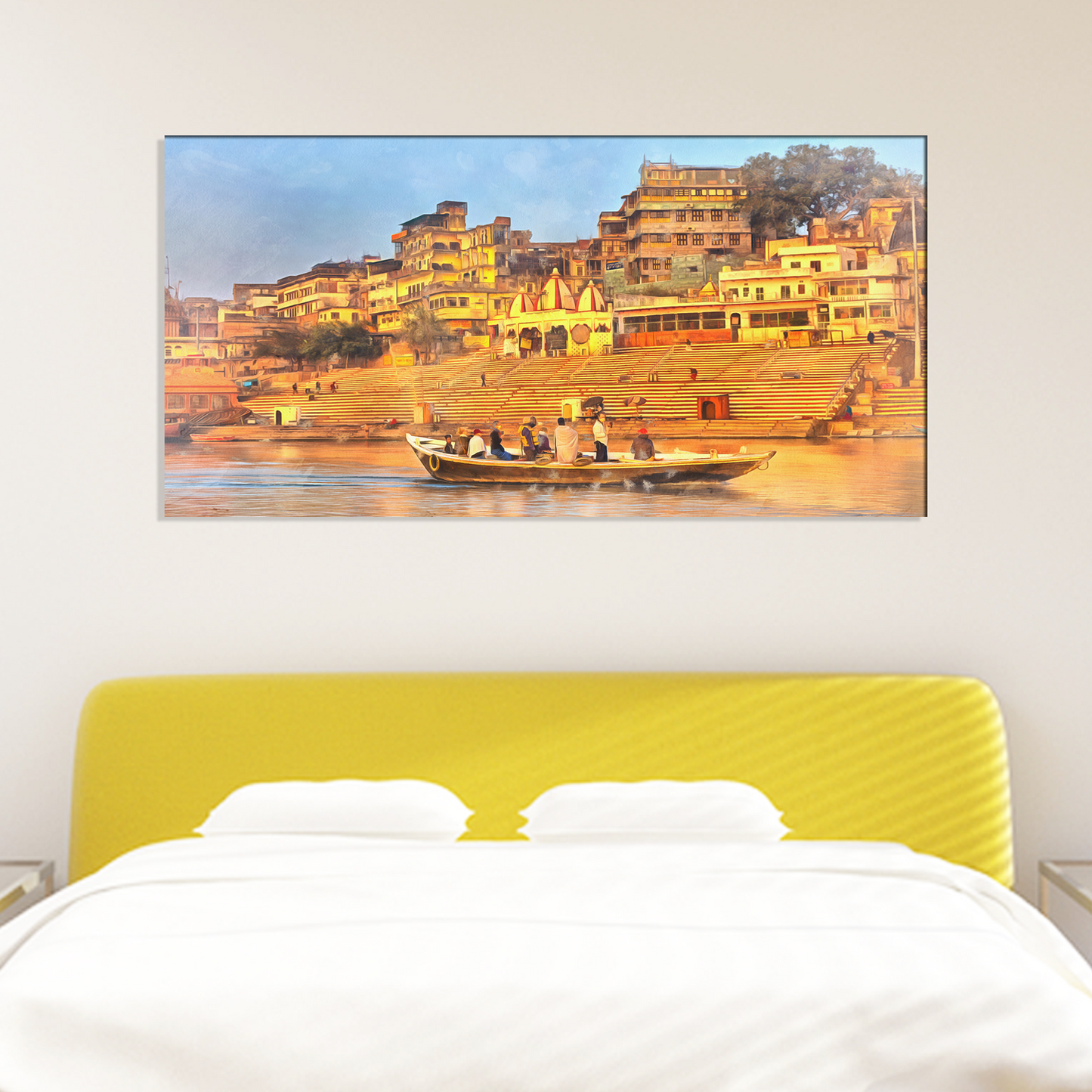 Ganges Colorful Abstract Canvas Print Wall Painting