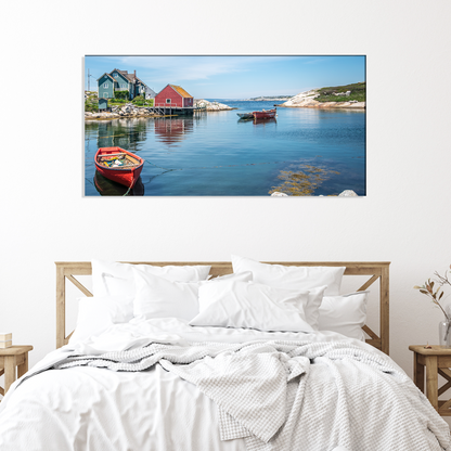 Boats in the Atlantic Ocean Abstract Canvas Wall Painting