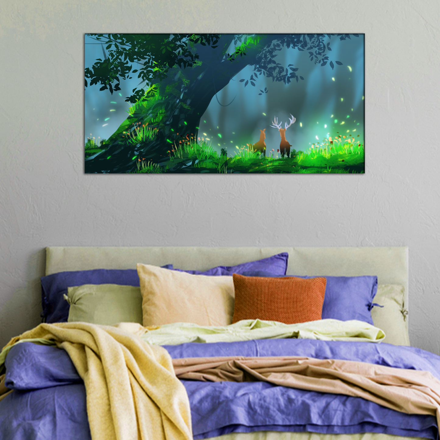 Couple Deers  Canvas Print Wall Painting