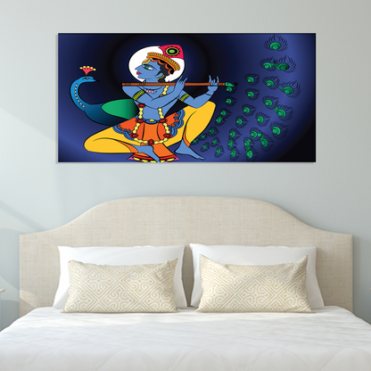 Lord Krishna Religious Canvas Print Wall Painting