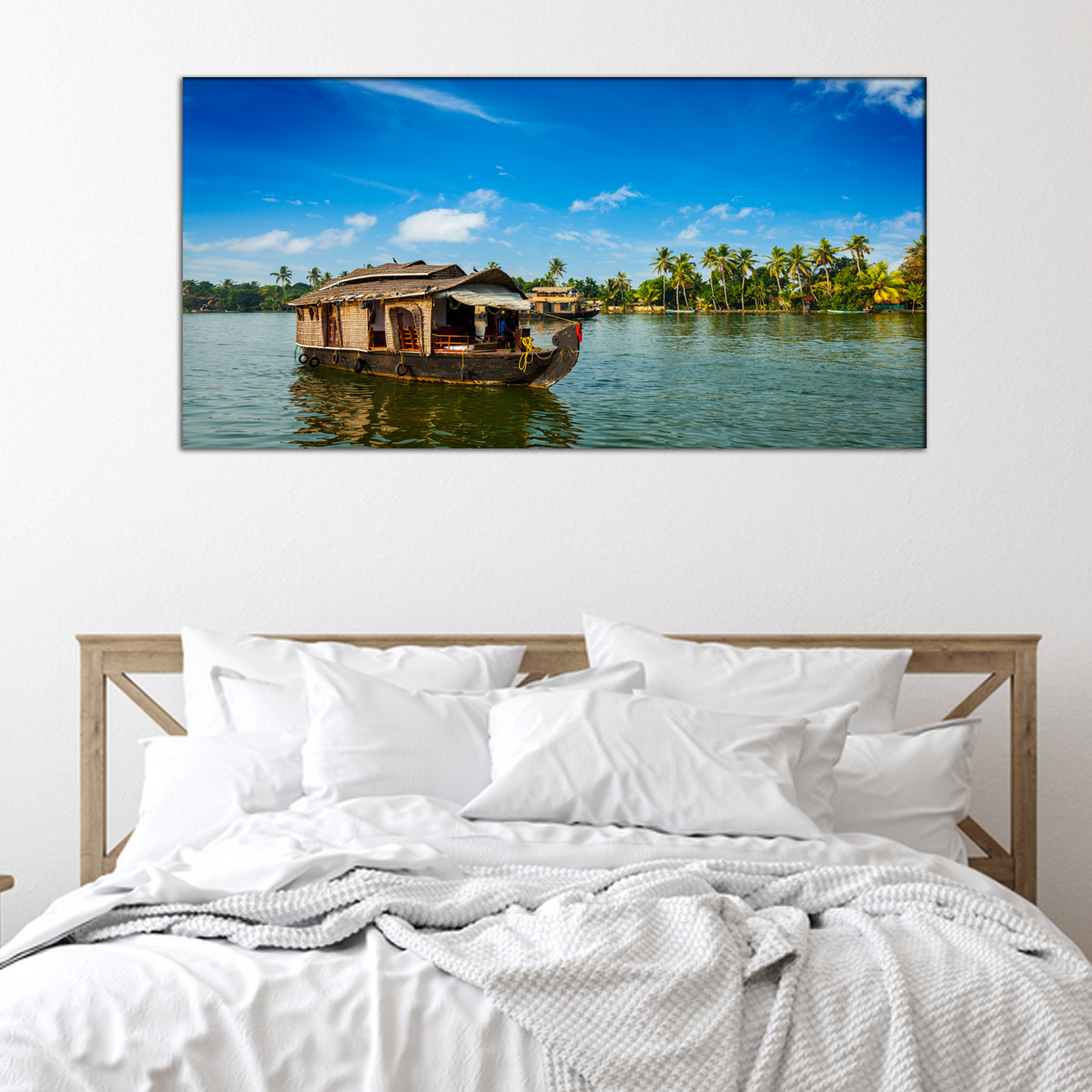 Abstract Houseboat Canvas Print Wall Painting