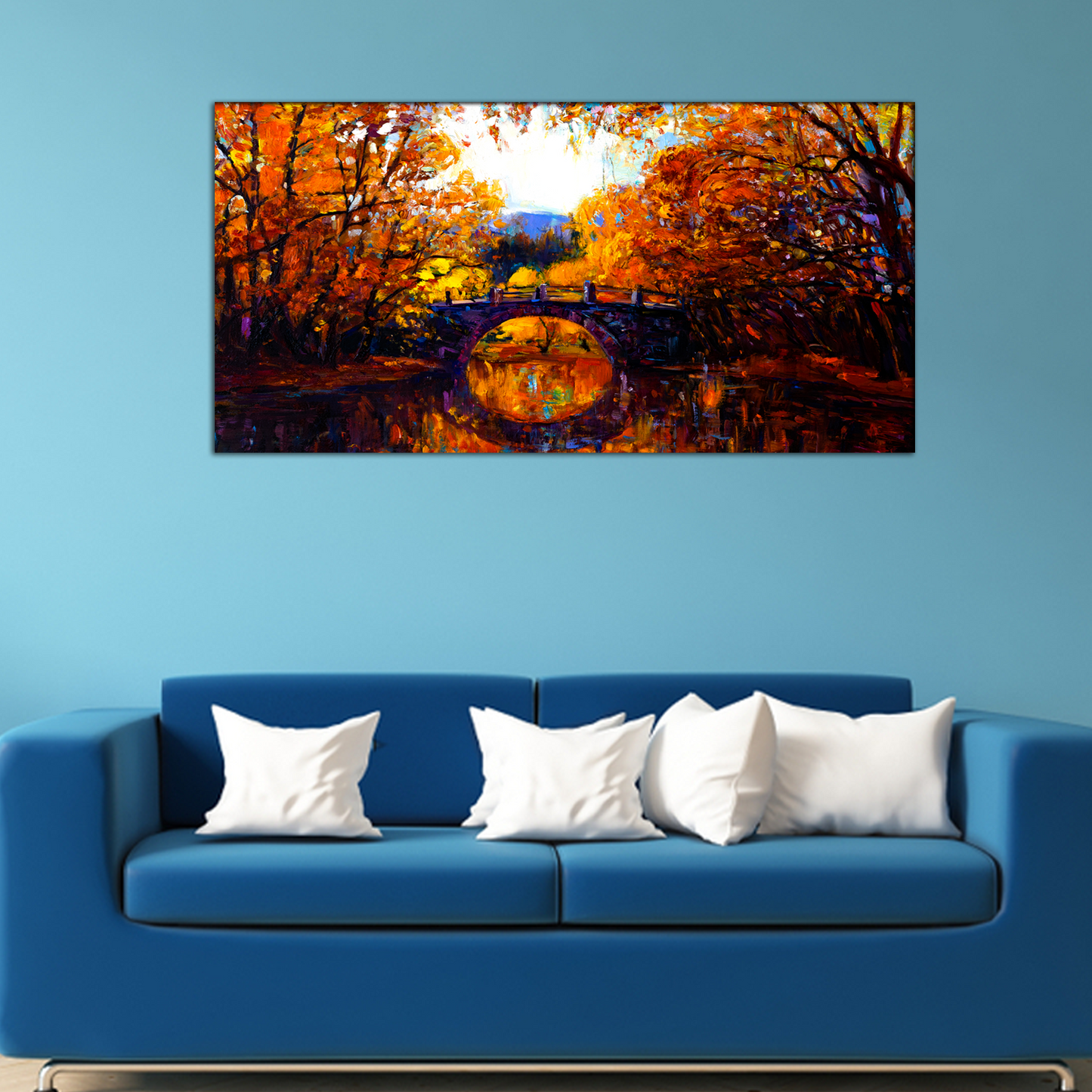 Bridge Modern Art Canvas Print Wall Painting