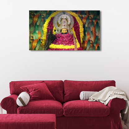 Hindu God Khatu Shyam Baba Canvas Print Wall Painting