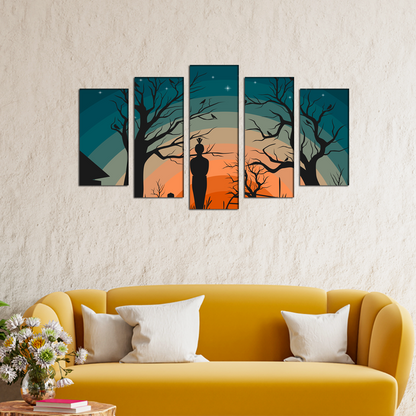 Tree Abstract MDF Wall Panel Painting