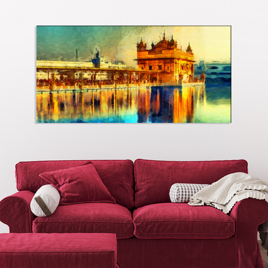 Golden Temple Canvas Print Wall Painting