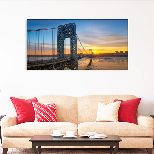 Bridge and Sunset Canvas Print Wall Painting