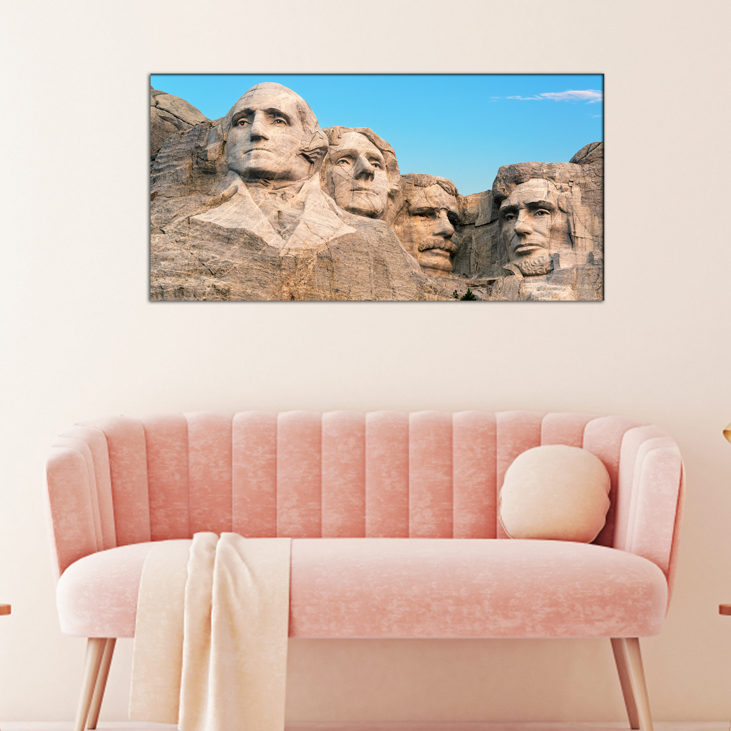 Abstract Mount Rushmore Canvas Print Wall Painting