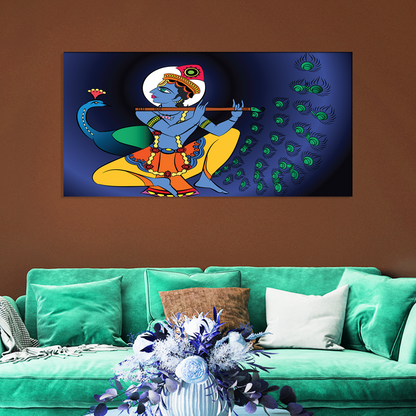 Lord Krishna Religious Canvas Print Wall Painting