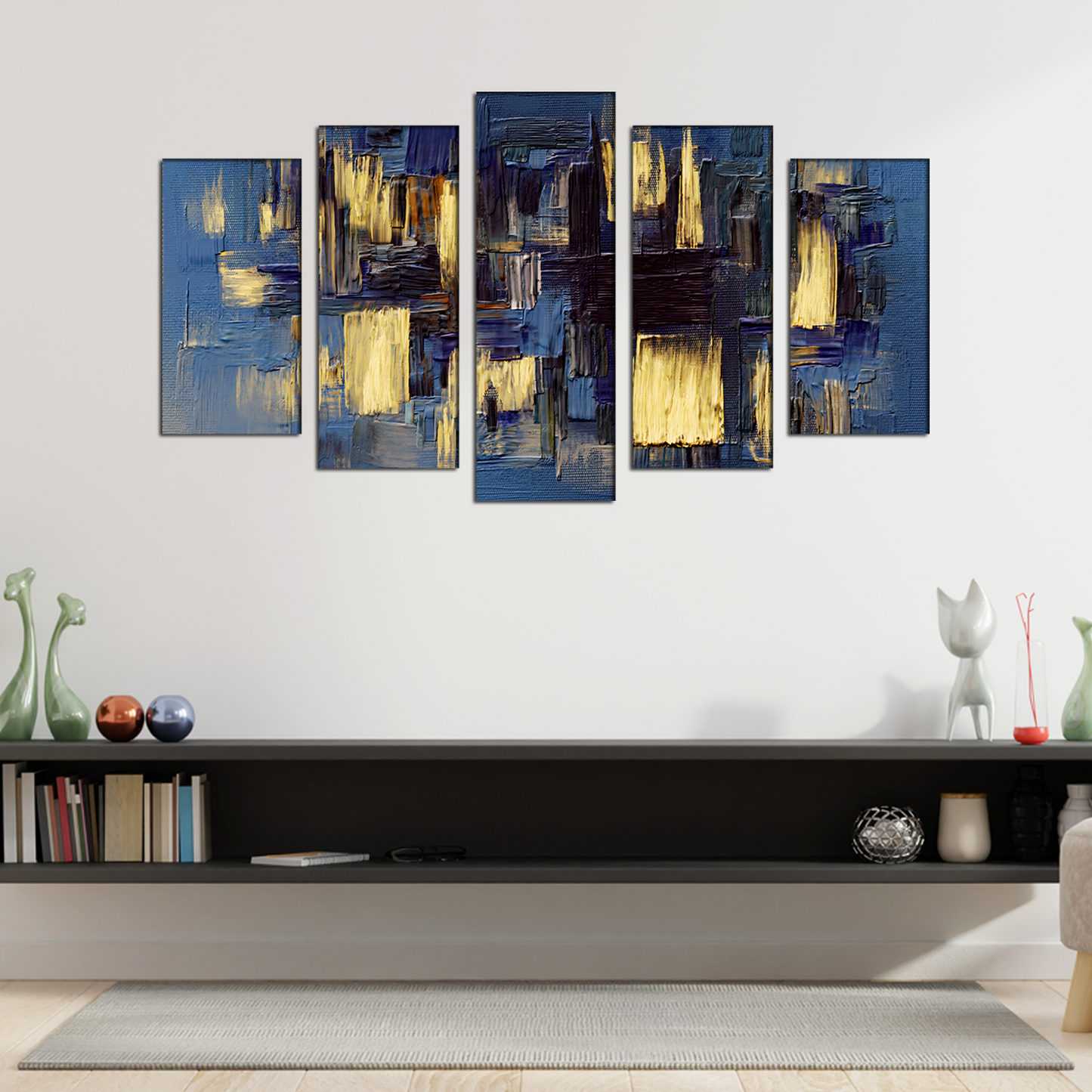 Abstract art MDF wall panel painting