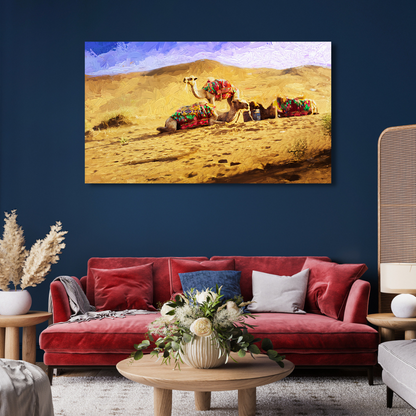 Picture of Beautiful Camel Canvas Print Wall Painting