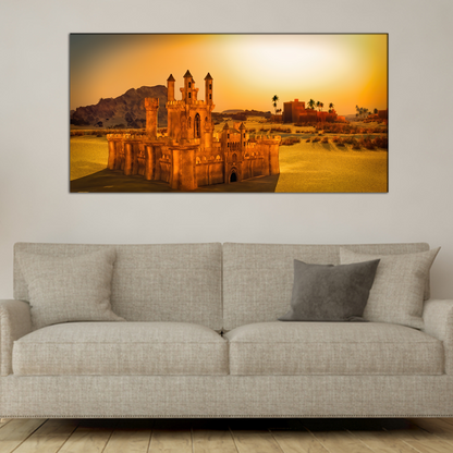 Arabic Small Town Modern Canvas Wall Painting