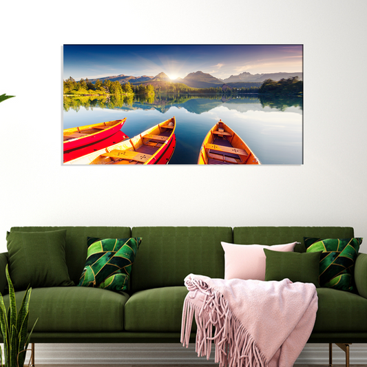 Mountain Lake Canvas Print Wall Painting