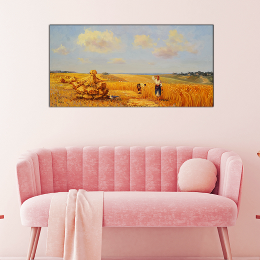 Wheat Field  Canvas Print Wall Painting