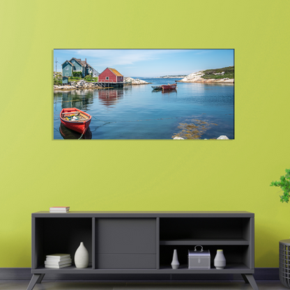 Boats in the Atlantic Ocean Abstract Canvas Wall Painting