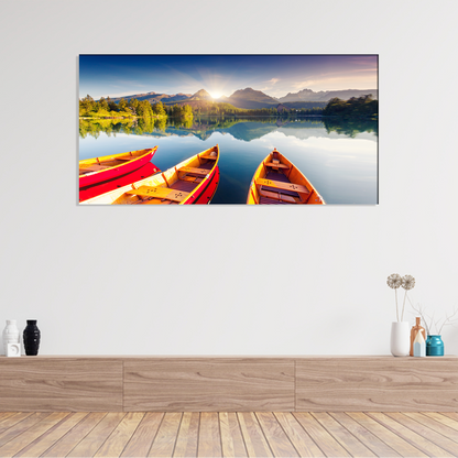 Mountain Lake Canvas Print Wall Painting