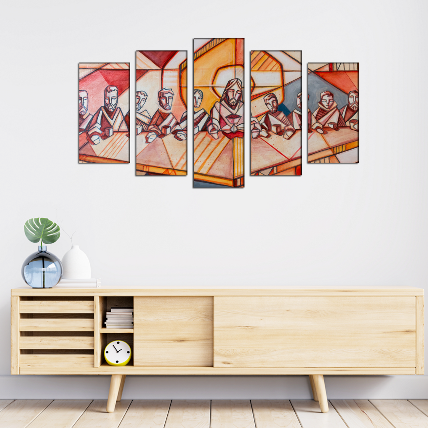 Last Supper of Religious Jesus Christ MDF Wall Panel Painting