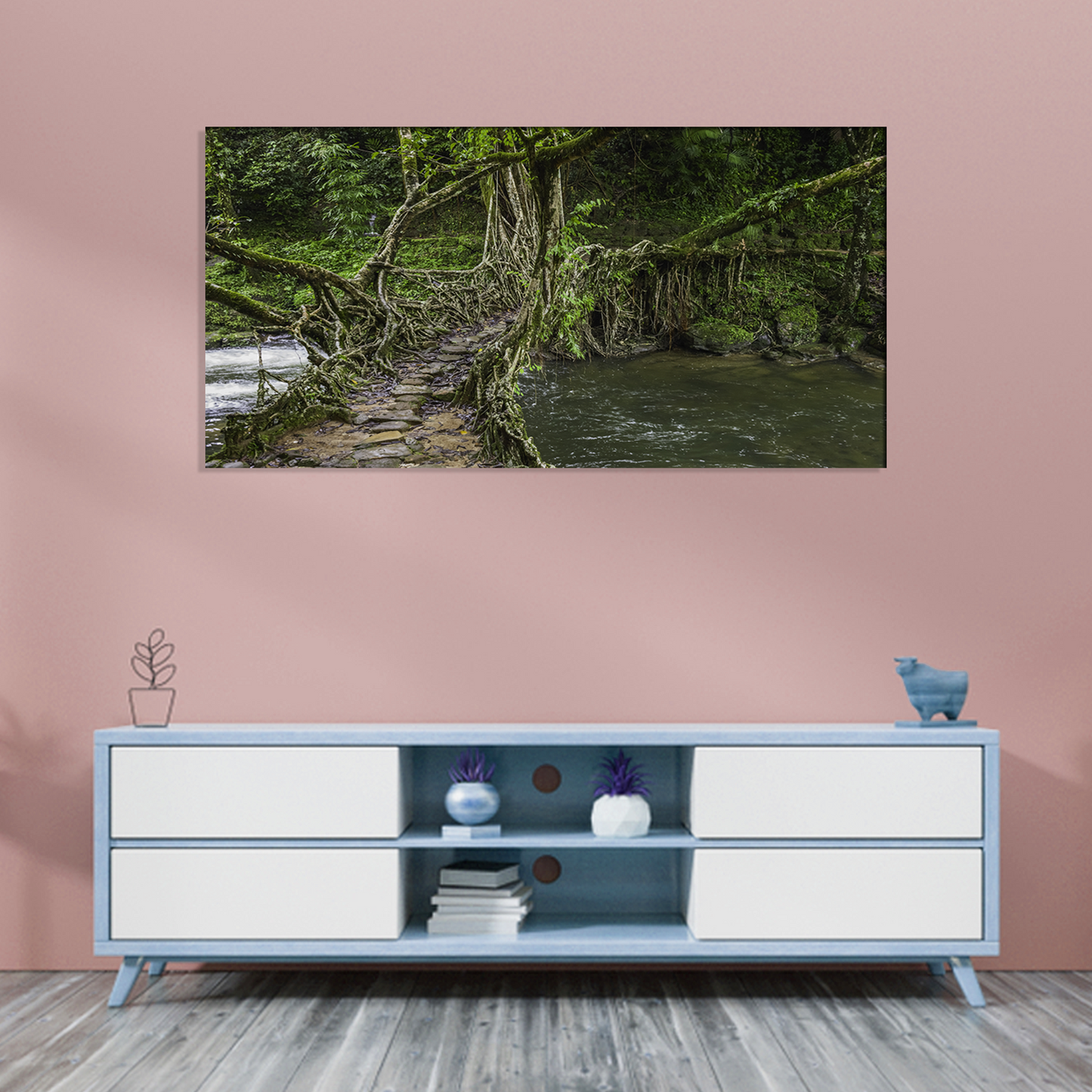 Forest & River Canvas Print Wall Painting