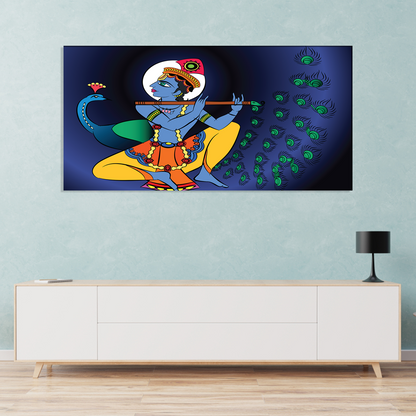 Lord Krishna Religious Canvas Print Wall Painting