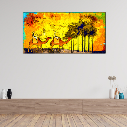 Camel Ride Canvas Print Wall Painting