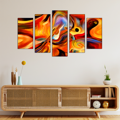 Abstract art In Music MDF Panel Painting