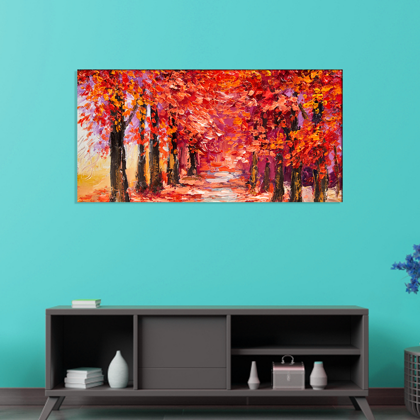 Colorful Autumn Trees Canvas Print Wall Painting