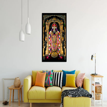 Devotional Tirupati Balaji Canvas Wall Painting