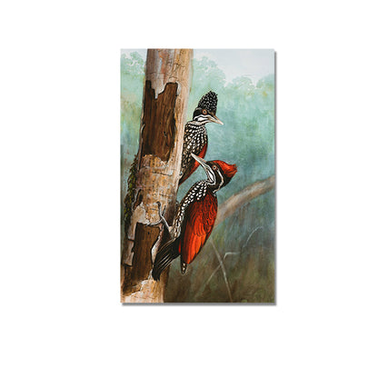 Woodpeckers Print Canvas Wall Painting