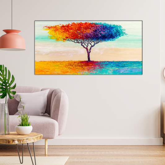 Colorful tree Canvas Wall Painting