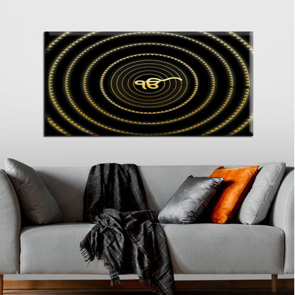 Beautiful Sikh Symbol Canvas Wall Painting