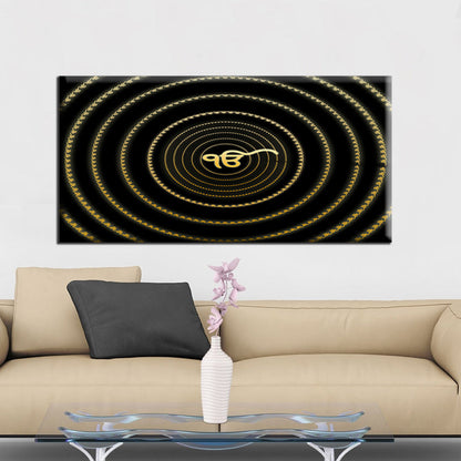 Beautiful Sikh Symbol Canvas Wall Painting