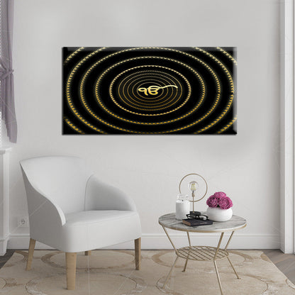 Beautiful Sikh Symbol Canvas Wall Painting