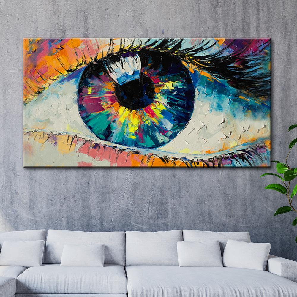 Eye Design Abstract Multicolor Canvas Wall Painting