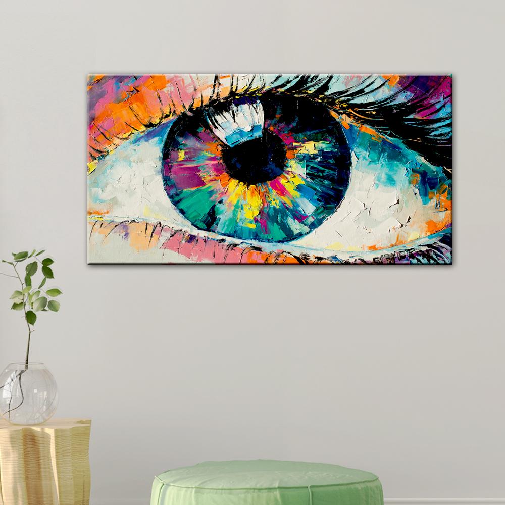 Eye Design Abstract Multicolor Canvas Wall Painting
