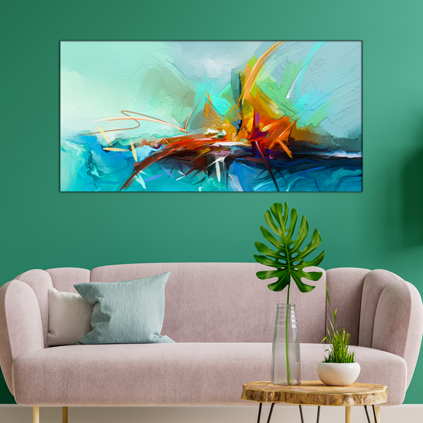 Contemporary semi abstract Canvas Wall Painting