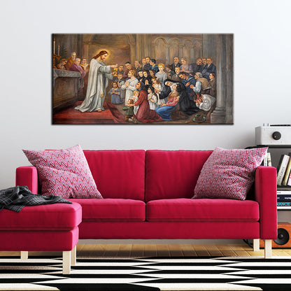 Jesus Christ with His Peoples Canvas print Wall Painting