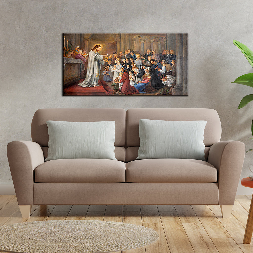Jesus Christ with His Peoples Canvas print Wall Painting