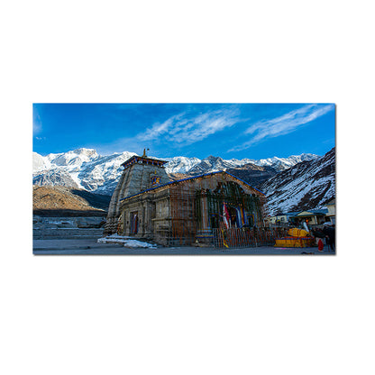 kedarnath temple beautiful Canvas Wall Painting