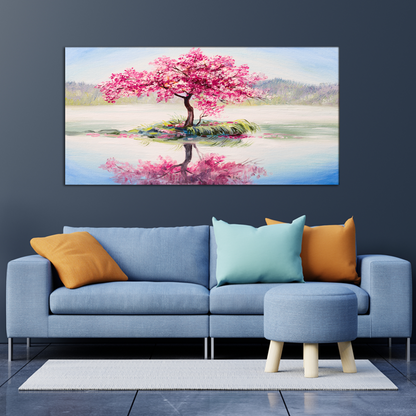 Japanese Cherry Blossom Tree Canvas Print Wall Painting