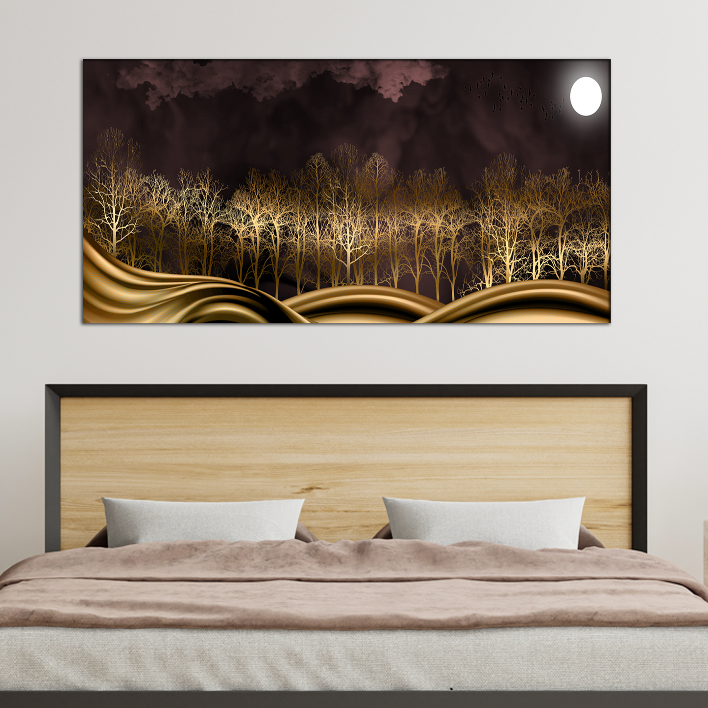 Golden Tree Canvas Wall Painting