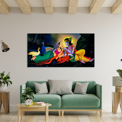 high quality 3d Canvas of Radha Krishna 