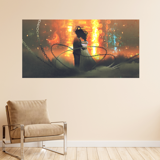 Wedding couple abstract Canvas Print Wall Painting